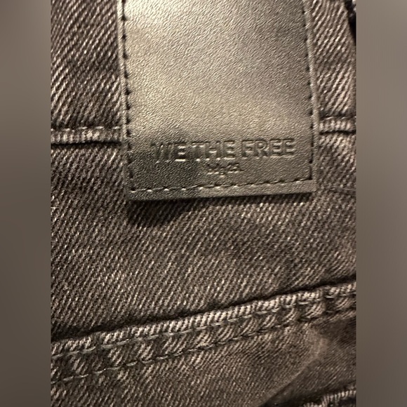 NEW Free People Distressed A-Line Denim Skirt size 31 NWT faded black jean - Picture 8 of 13